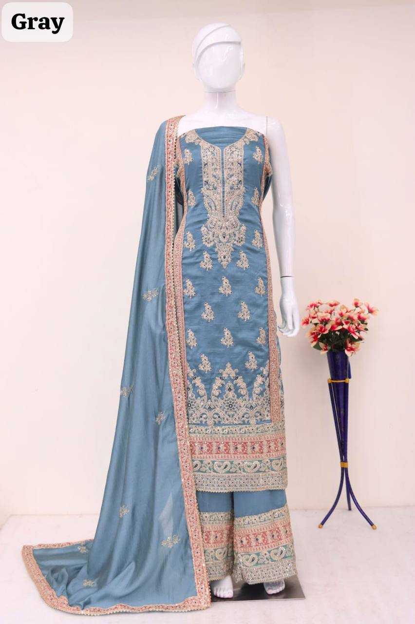 Ynf Soft Vichitra KESH504 1125 Suits & Dresses Wedding Collections Festive Collections Wholesale Palazzo Suit Semi Stitched Suits Wedding Outfits Manufacturer