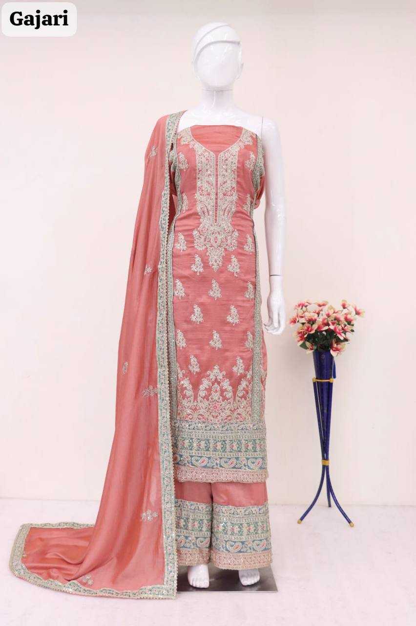 Ynf Soft Vichitra KESH504 1125 Suits & Dresses Wedding Collections Festive Collections Wholesale Palazzo Suit Semi Stitched Suits Wedding Outfits Manufacturer