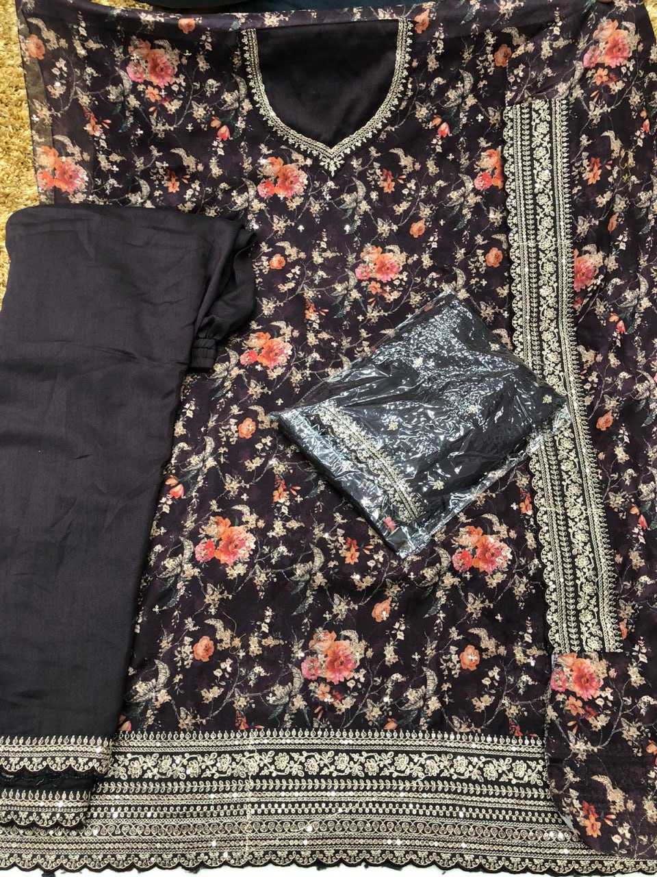 Ynf Soft Vichitra KESH504 65581 Suits & Dresses Wedding Collections Festive Collections Wholesale Printed Suits Embroidery Suits Palazzo Suit Manufacturer