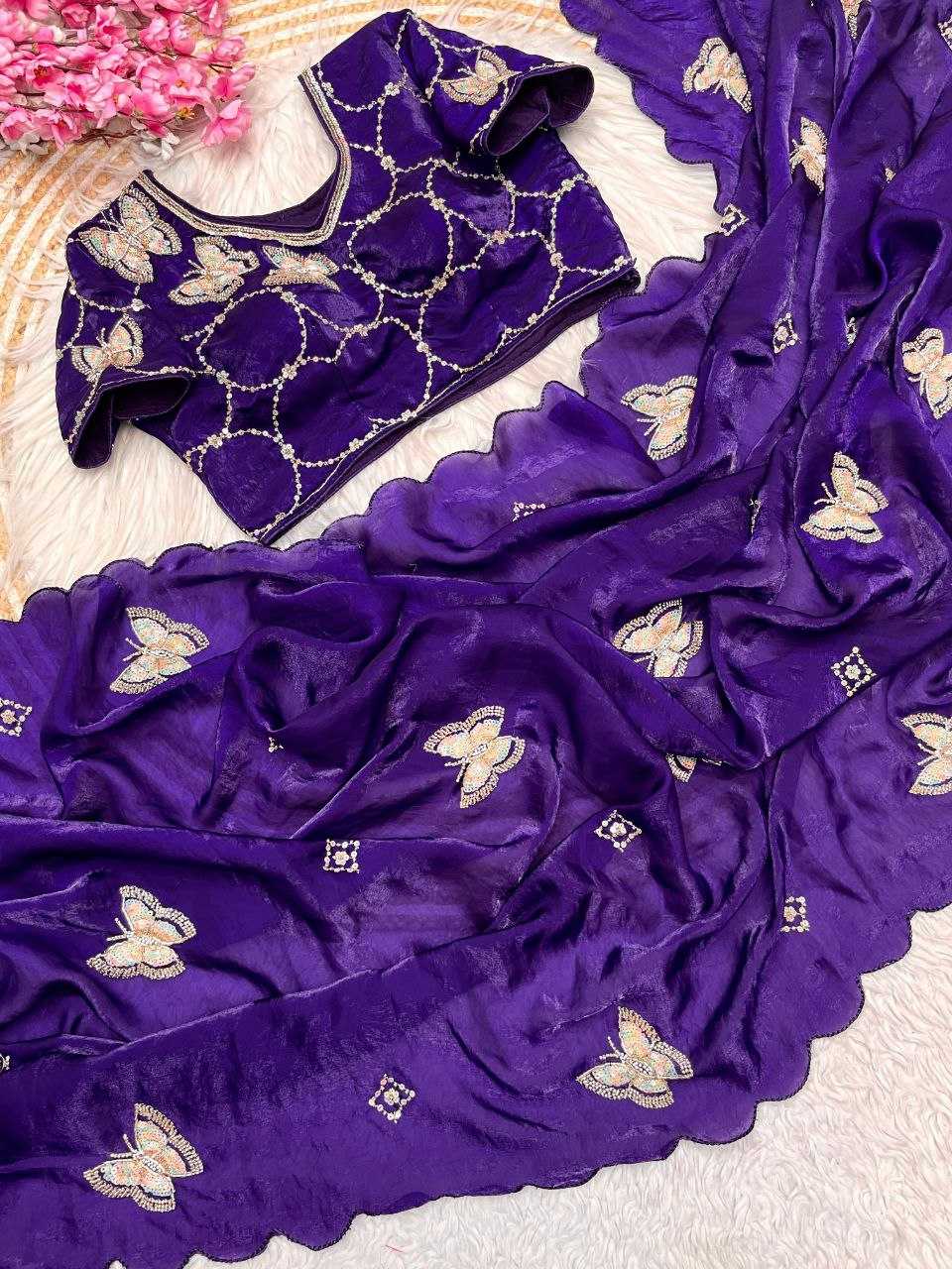 Ynf Space Silk RIN216 vaidehi Sarees Wholesale Party Wear Sarees Fancy Sarees Cutwork Saree Manufacturer