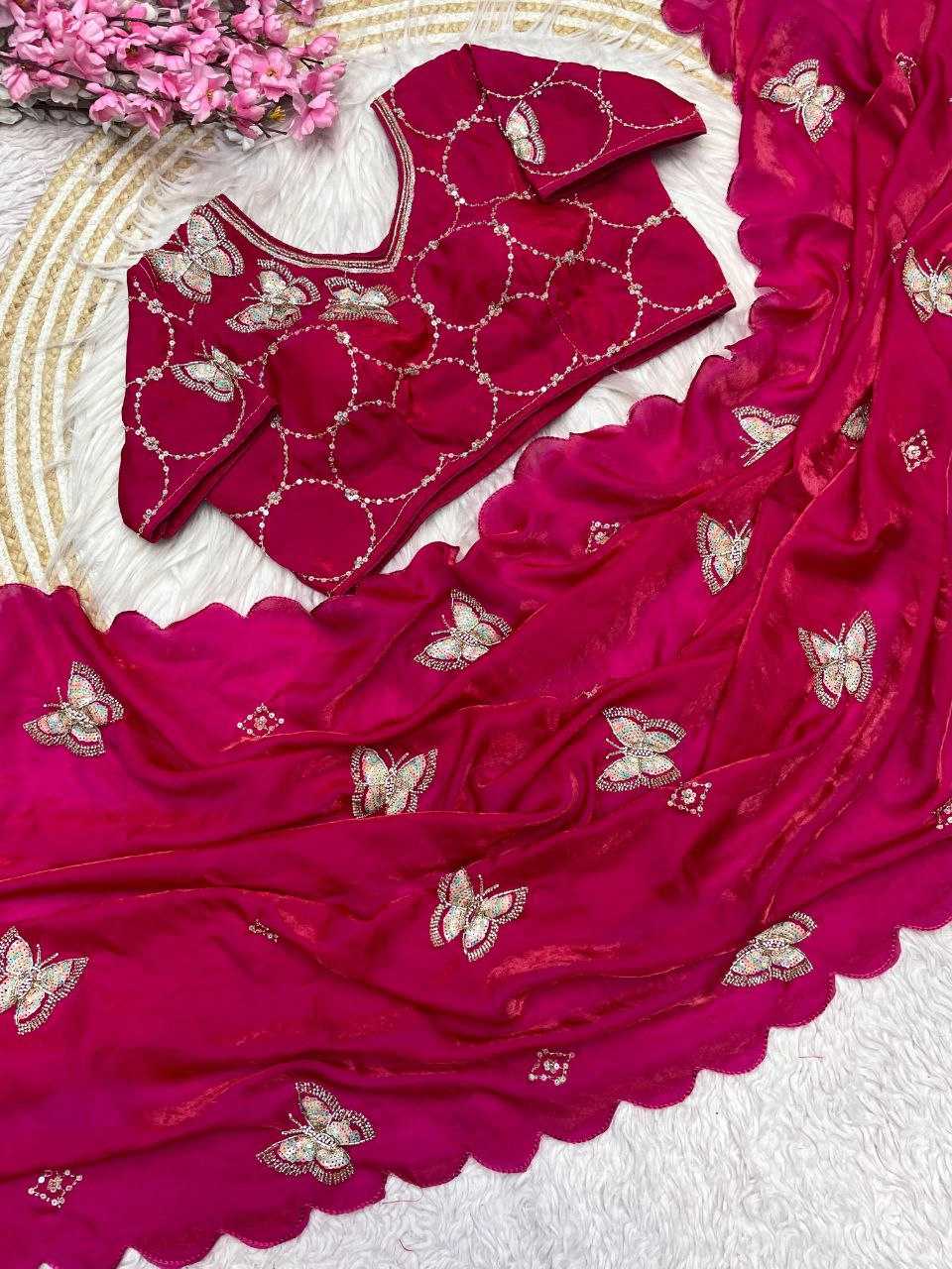 Ynf Space Silk RIN216 vaidehi Sarees Wholesale Party Wear Sarees Fancy Sarees Cutwork Saree Manufacturer