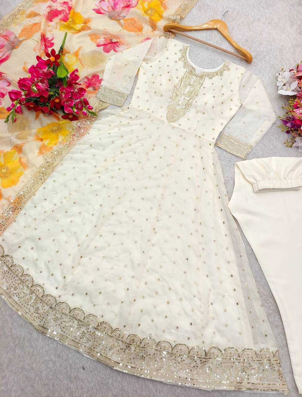 Ynf Tabby Silk Organza KESH506 1165 Gowns Wholesale Fancy Gowns Embroidery Gowns Anarkali Gown Manufacturer