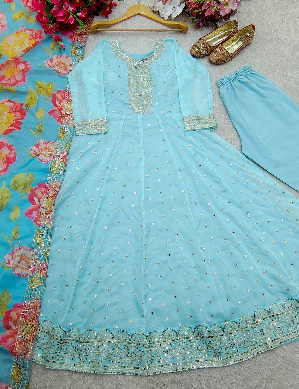 Ynf Tabby Silk Organza KESH506 1165 Gowns Wholesale Fancy Gowns Embroidery Gowns Anarkali Gown Manufacturer