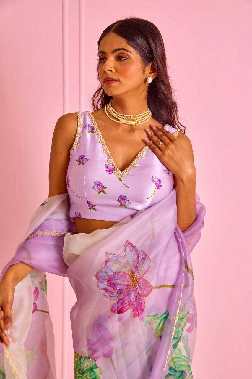 Ynf Tabby Silk Organza RIN105 KAAYA 2.0 Sarees Wedding Collections Festive Collections Wholesale Organza Sarees Printed Sarees Hand Work Sarees Manufacturer