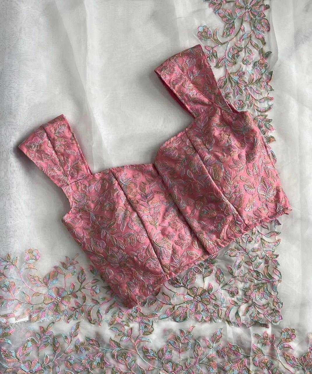 Ynf Tabby Silk Organza RIN131 516 Sarees Wedding Collections Festive Collections Wholesale Organza Sarees Embroidered Sarees Sarees With Blouse Manufacturer
