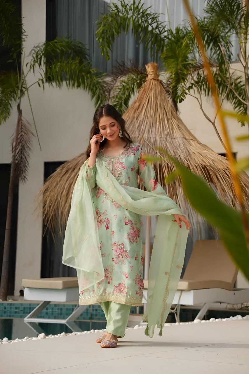 Ynf Tabby Silk RIN129 024 Suits & Dresses Wedding Collections Festive Collections Wholesale Printed Suits Embroidery Suits Ladies Silk Suit Manufacturer