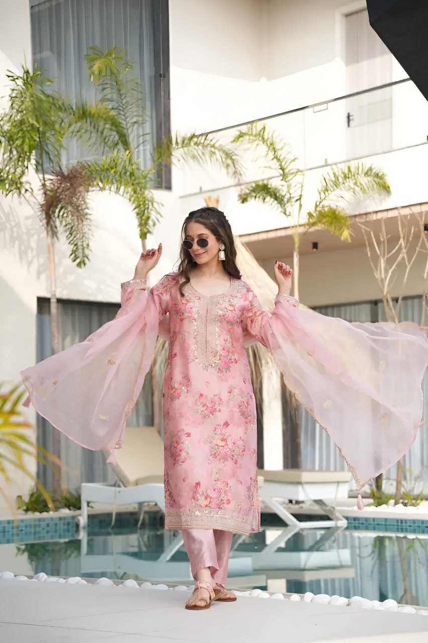 Ynf Tabby Silk RIN129 024 Suits & Dresses Wedding Collections Festive Collections Wholesale Printed Suits Embroidery Suits Ladies Silk Suit Manufacturer