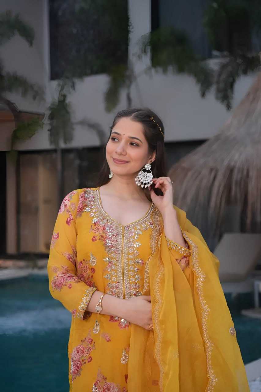 Ynf Tabby Silk RIN129 024 Suits & Dresses Wedding Collections Festive Collections Wholesale Printed Suits Embroidery Suits Ladies Silk Suit Manufacturer