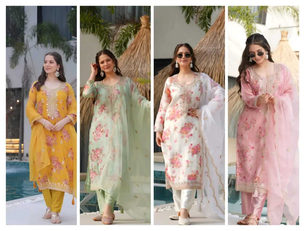 Ynf Tabby Silk RIN129 024 Suits & Dresses Wedding Collections Festive Collections Wholesale Printed Suits Embroidery Suits Ladies Silk Suit Manufacturer