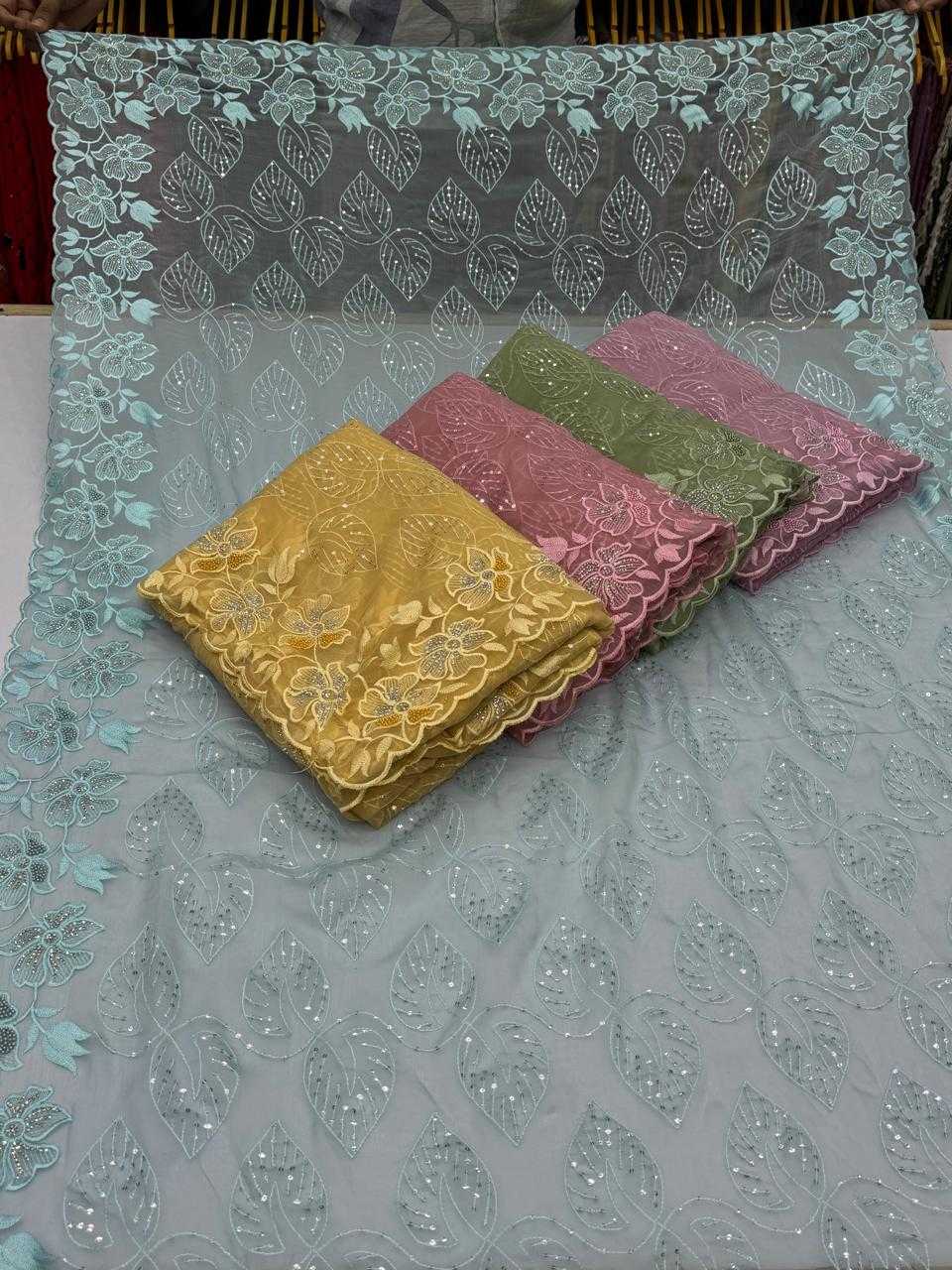 Ynf Tissue KESH114 6389 Sarees Wedding Collections Wholesale Sequence Sarees Embroidered Sarees Stone Work Saree Manufacturer