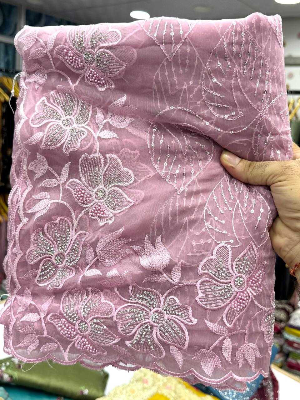 Ynf Tissue KESH114 6389 Sarees Wedding Collections Wholesale Sequence Sarees Embroidered Sarees Stone Work Saree Manufacturer