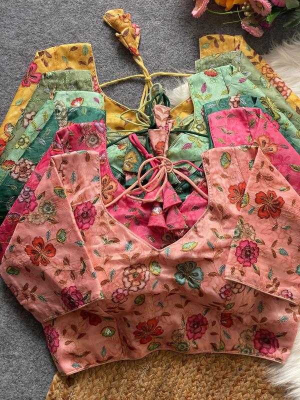 Ynf Tissue KESH426 Wedding Readymade Blouses Wholesale Printed Blouse Designer Blouse Party Wear Blouse Manufacturer