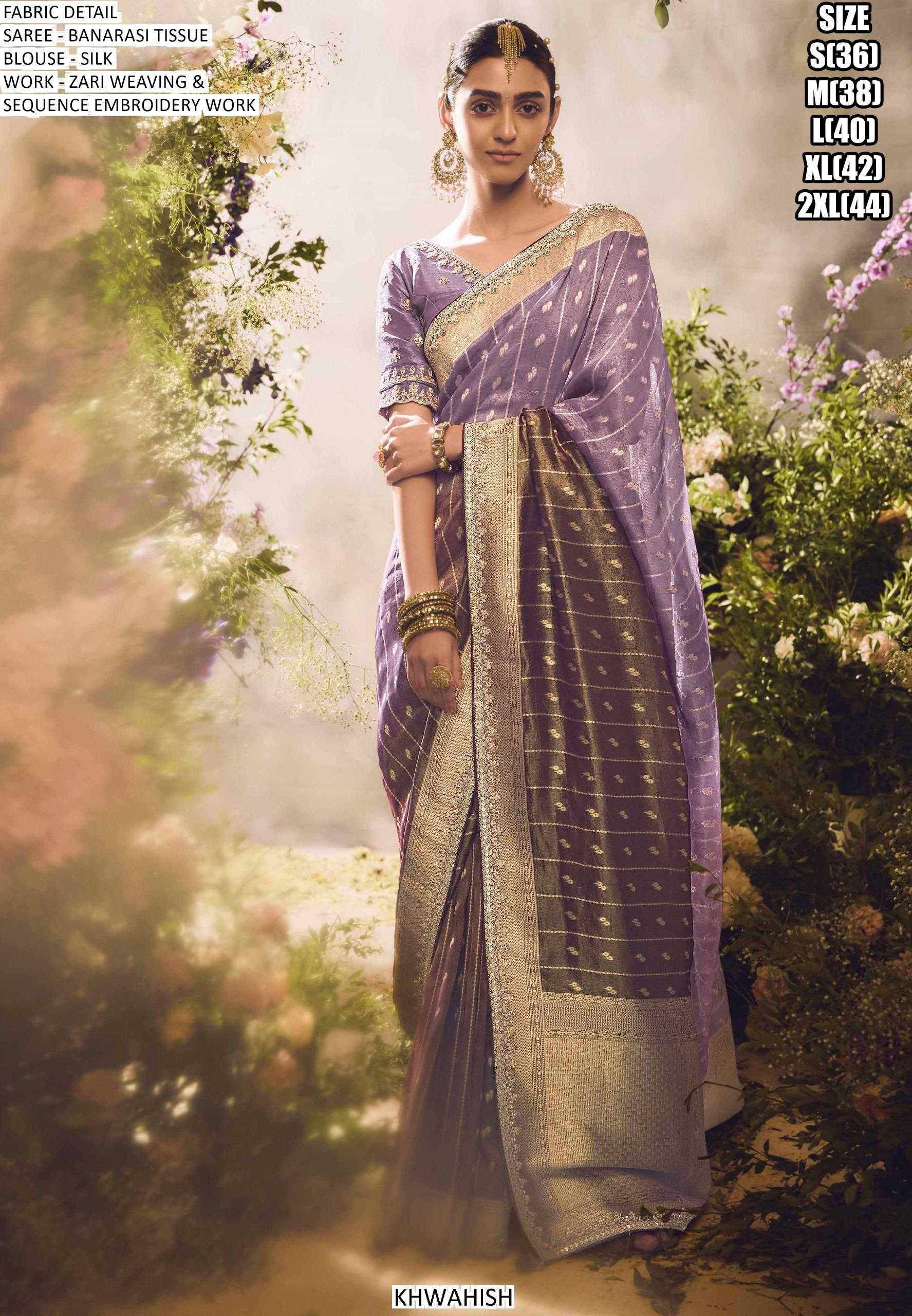 Ynf Tissue KESH481 203 Sarees Wedding Collections Festive Collections Wholesale Festive Sarees Zari Sarees Sarees With Blouse Manufacturer
