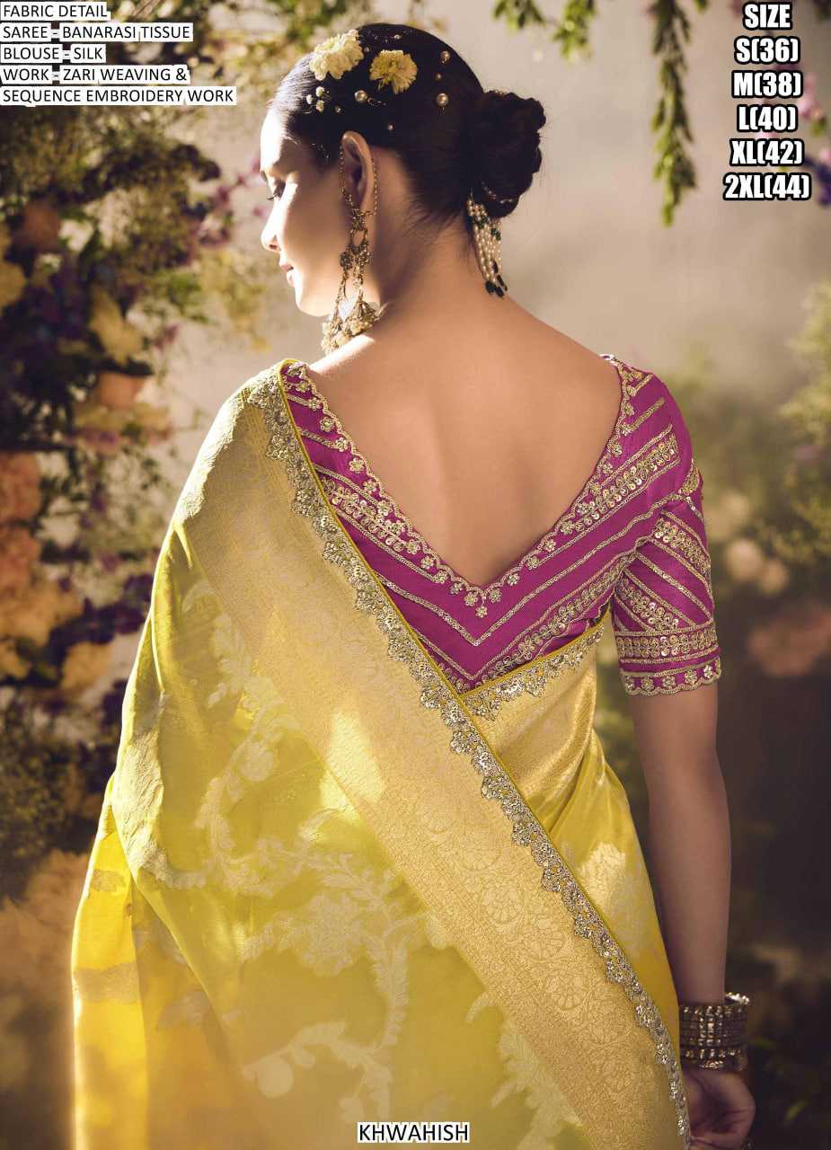 Ynf Tissue KESH481 203 Sarees Wedding Collections Festive Collections Wholesale Festive Sarees Zari Sarees Sarees With Blouse Manufacturer