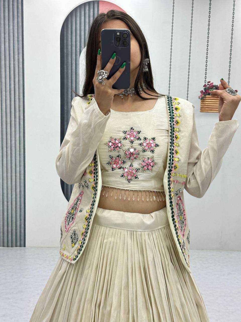 Ynf Tissue KESH496 522 Lehengas Western Wears Festive Collections Wholesale Jacket Style Lehenga Shimmer Lehenga Lehenga With Blouse Manufacturer