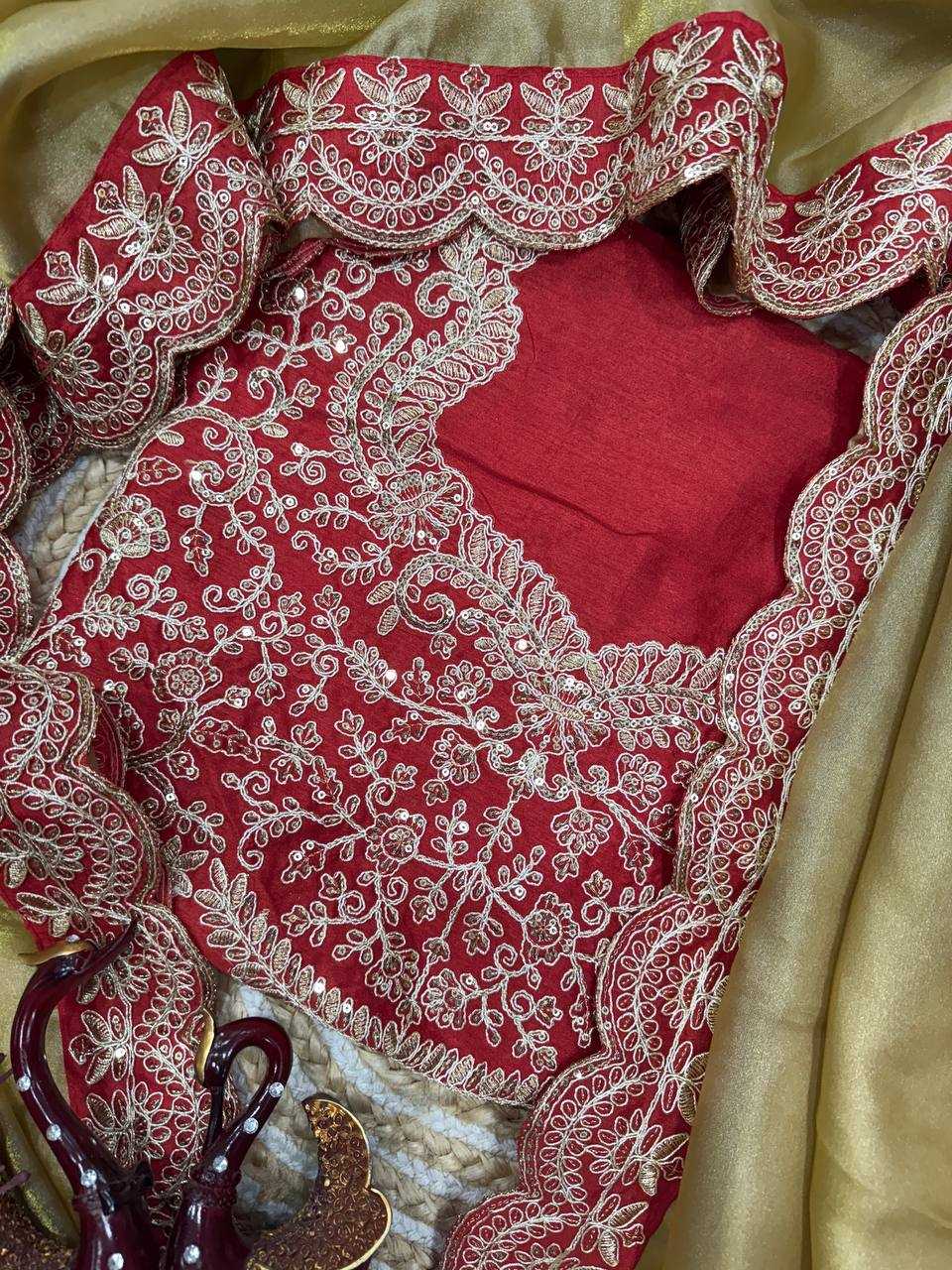 Ynf Tissue RIN151 5465 Sarees Wholesale Fancy Sarees Sequin Sarees Embroidered Sarees Lace Border Sarees Manufacturer