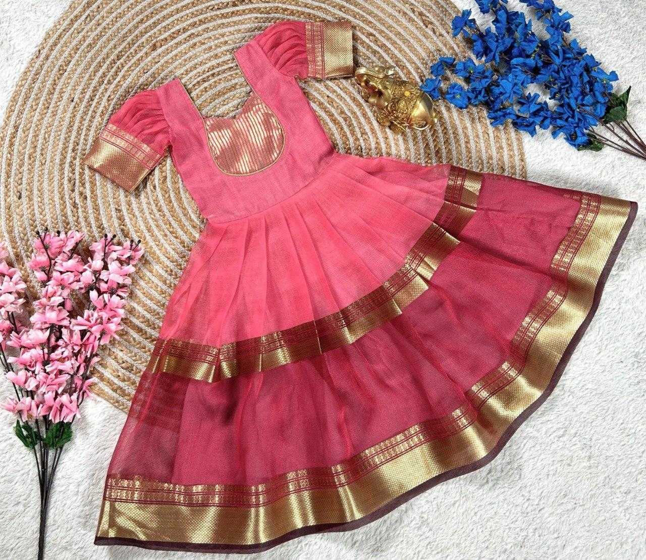 Ynf Tissue Silk KESH505 335 Kids Wear Wholesale Kids Gown Kids Ethnic Gowns Manufacturer