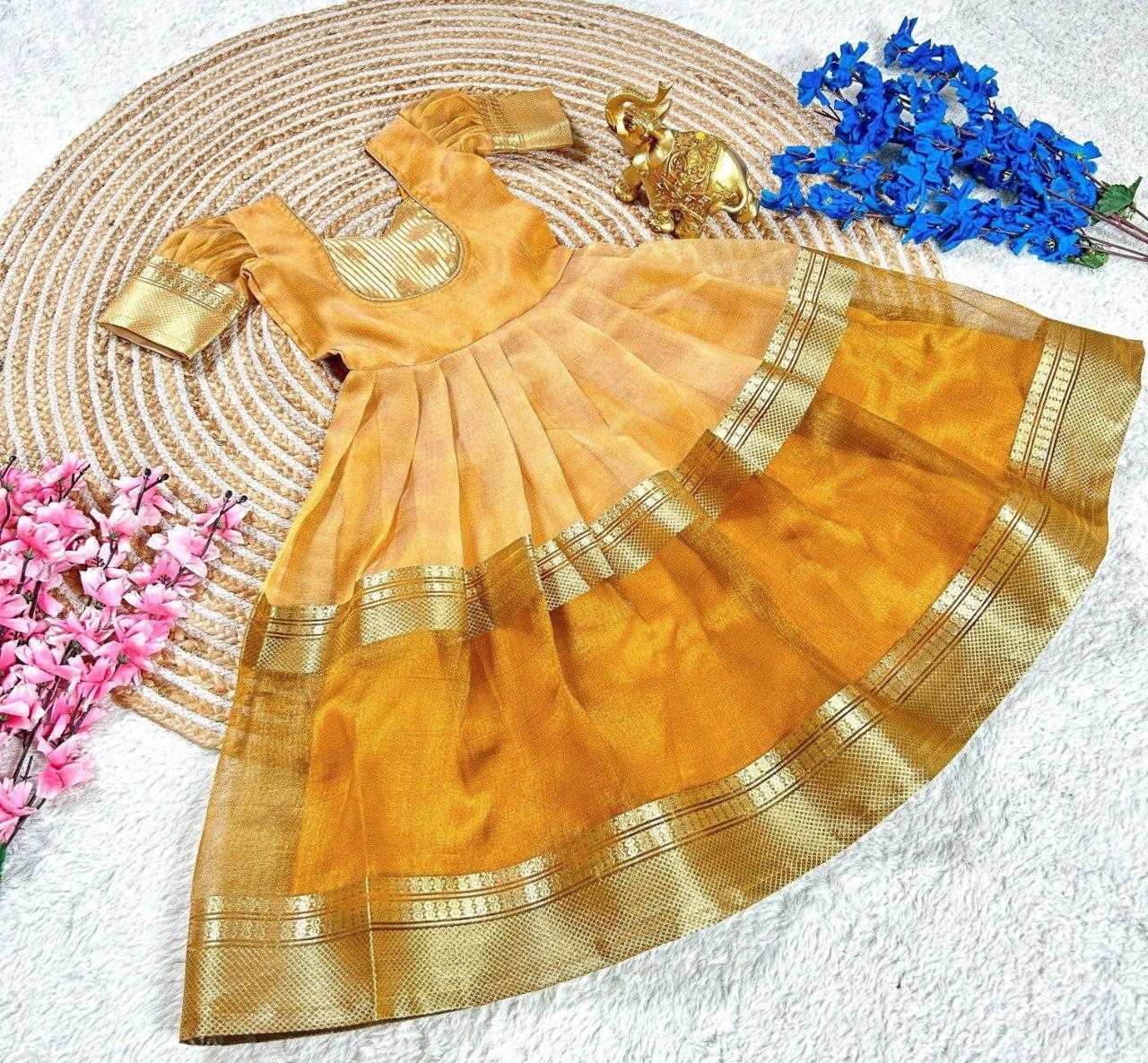 Ynf Tissue Silk KESH505 335 Kids Wear Wholesale Kids Gown Kids Ethnic Gowns Manufacturer
