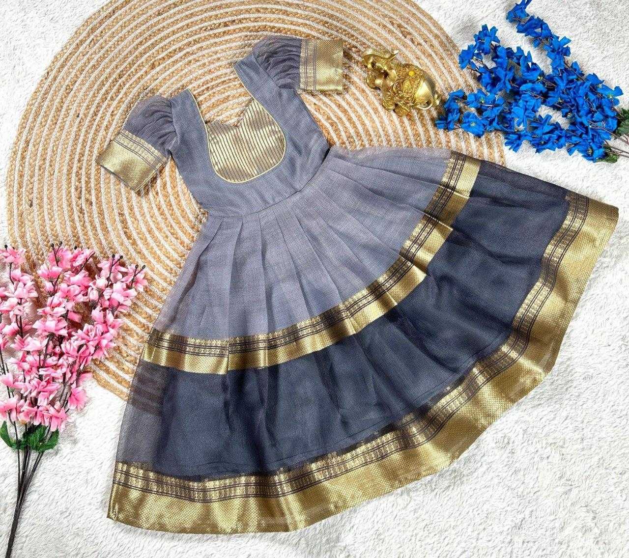 Ynf Tissue Silk KESH505 335 Kids Wear Wholesale Kids Gown Kids Ethnic Gowns Manufacturer