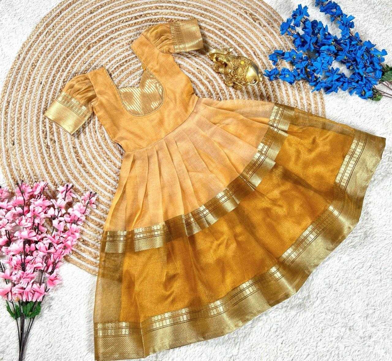 Ynf Tissue Silk KESH505 335 Kids Wear Wholesale Kids Gown Kids Ethnic Gowns Manufacturer