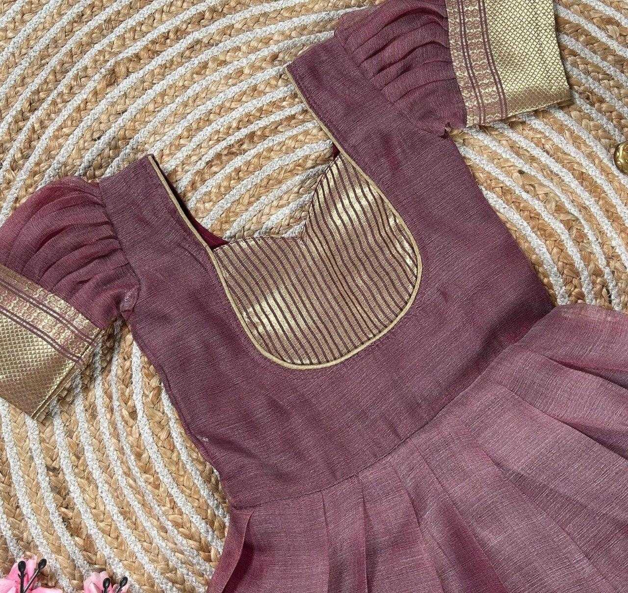 Ynf Tissue Silk KESH505 335 Kids Wear Wholesale Kids Gown Kids Ethnic Gowns Manufacturer