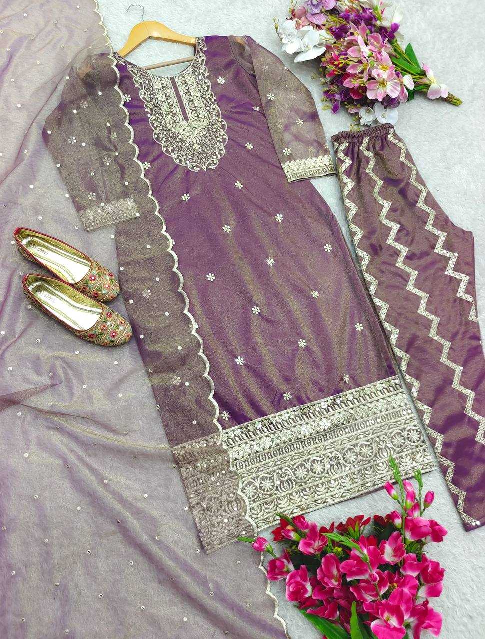 Ynf Tissue Silk KESH506 1172 Suits & Dresses Wholesale Ladies Suits Embroidery Suits Designer Suits Manufacturer