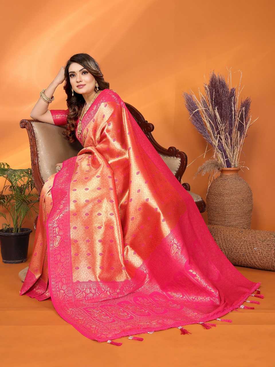 Ynf Tissue Silk RIN144 Devika Silk Sarees Wedding Collections Festive Collections Wholesale Handloom Sarees Designer Silk Sarees Zari Border Silk Sarees Manufacturer