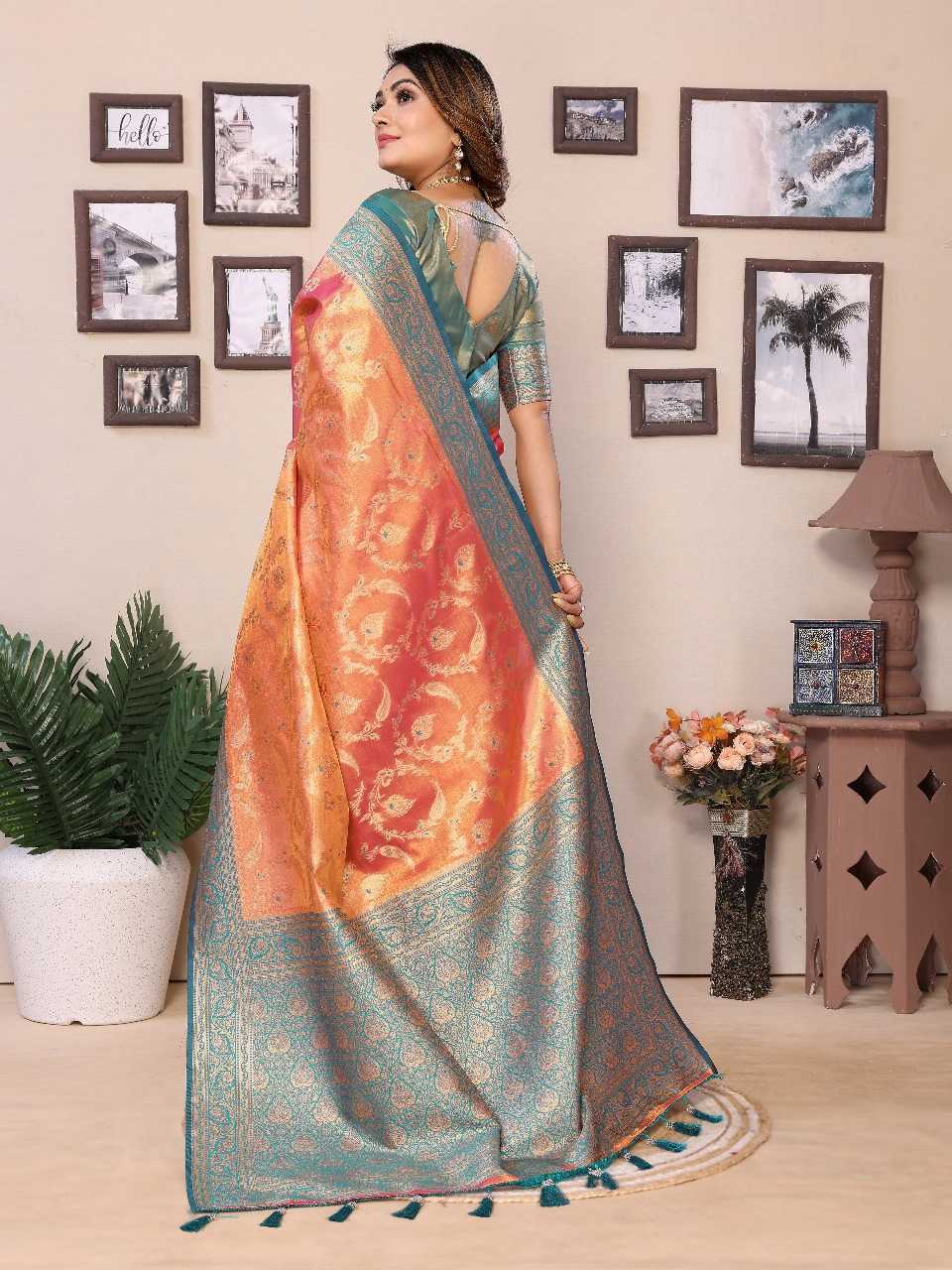 Ynf Tissue Silk RIN144 Hema Silk Sarees Wedding Collections Festive Collections Wholesale Banarasi Silk Sarees Designer Silk Sarees Silk Sarees For Weddings Manufacturer