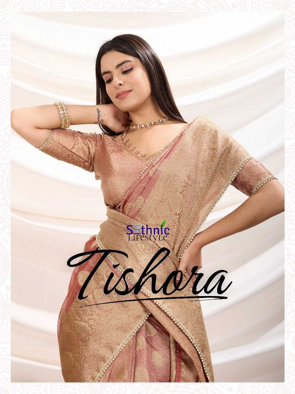 Ynf Tissue Silk RIN184 TISHORA-68001 Sarees Wedding Collections Festive Collections Wholesale Tissue Silk Saree Zari Sarees Sarees With Blouse Manufacturer