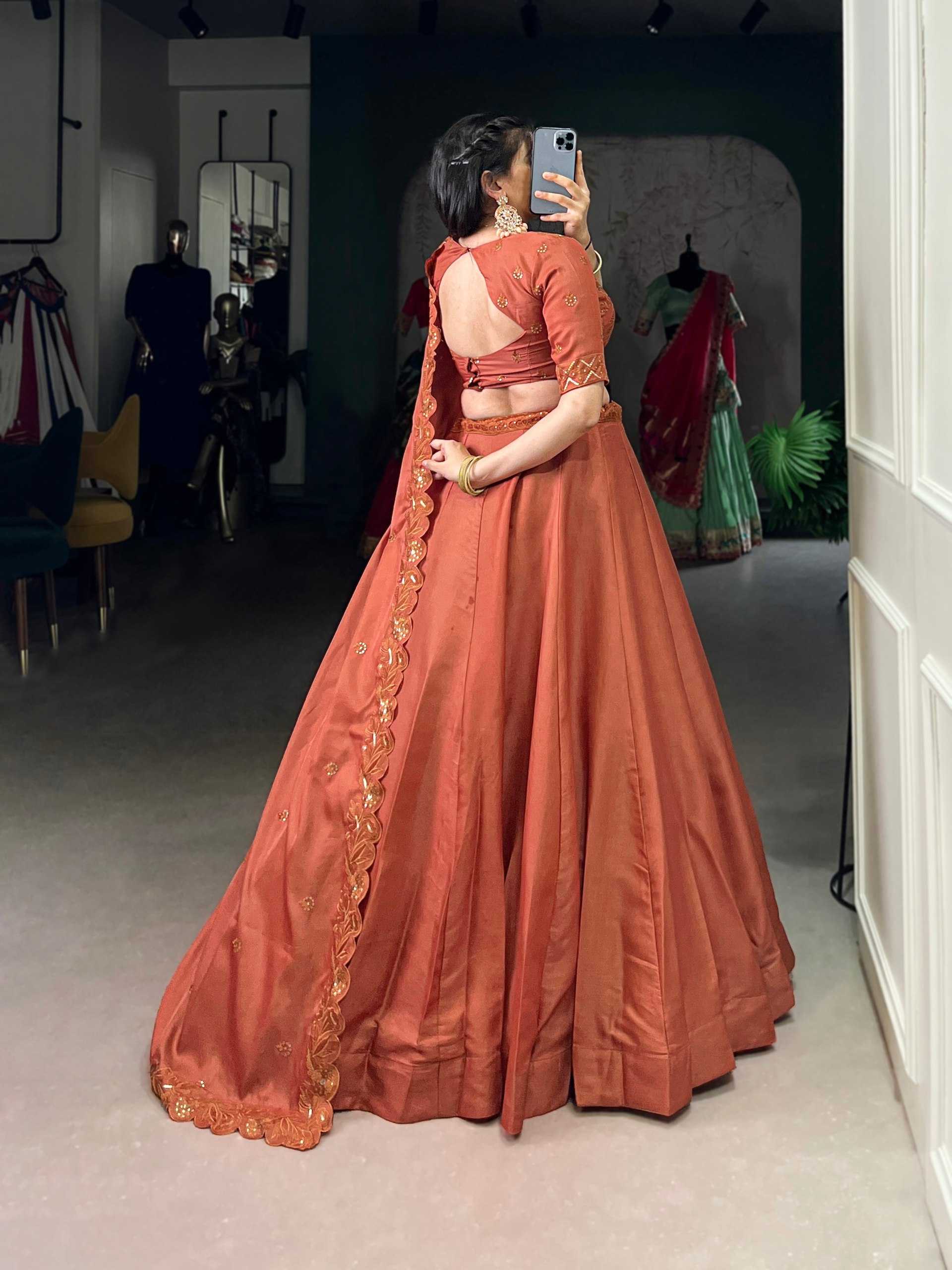 Ynf Tussar Silk KESH134 1441 Lehengas Wholesale Fancy Lehenga Embroidered Lehenga Thread Work Lehenga Sequins Lehenga Manufacturer