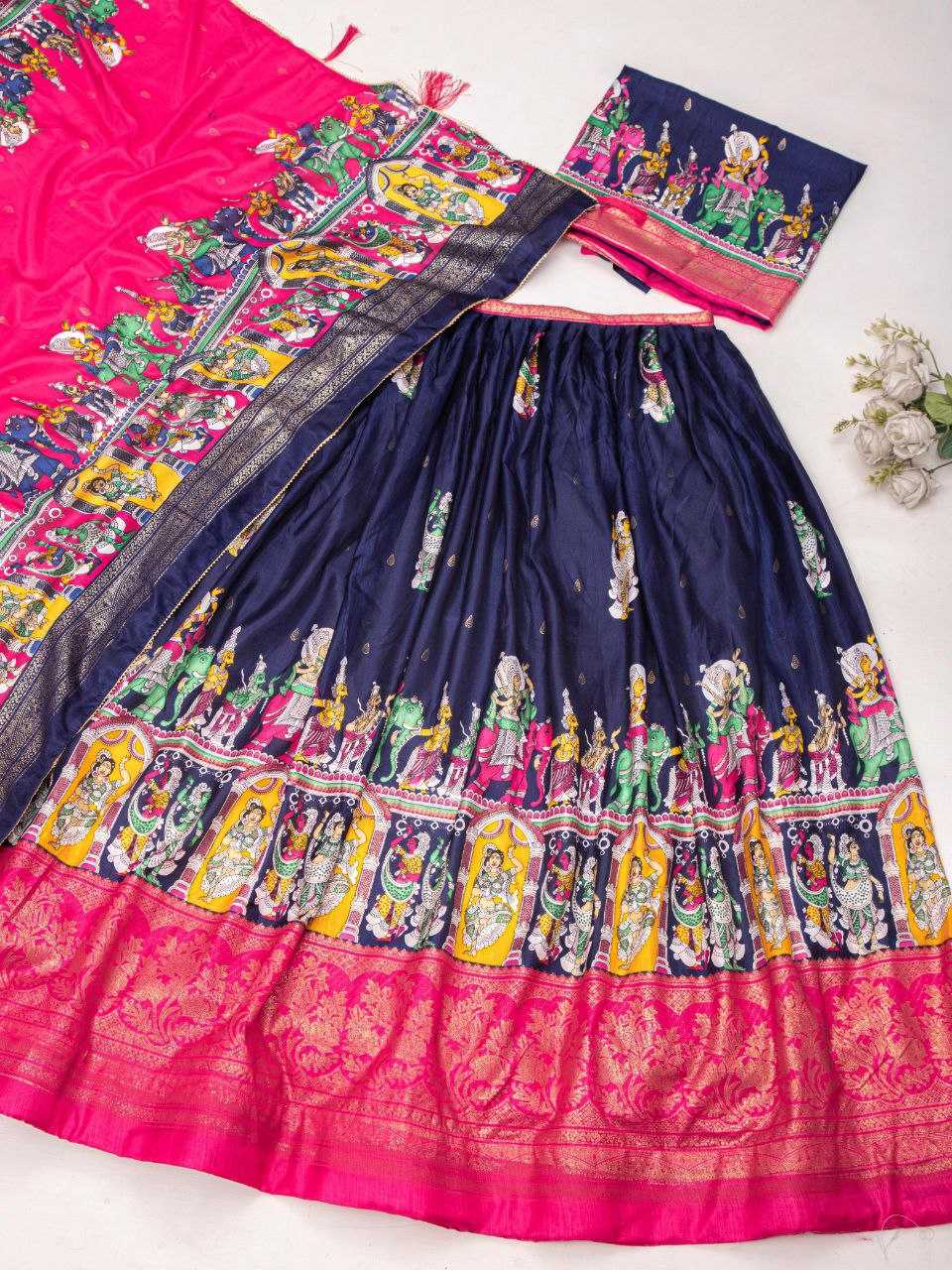 Ynf Tussar Silk KESH495 201 Lehengas Wedding Collections Festive Collections Wholesale Designer Lehenga Choli Lehenga With Blouse Navratri Chaniya Choli Manufacturer