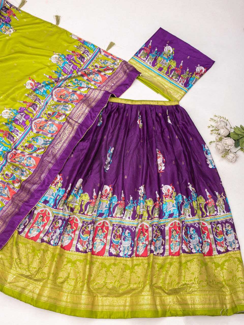 Ynf Tussar Silk KESH495 201 Lehengas Wedding Collections Festive Collections Wholesale Designer Lehenga Choli Lehenga With Blouse Navratri Chaniya Choli Manufacturer