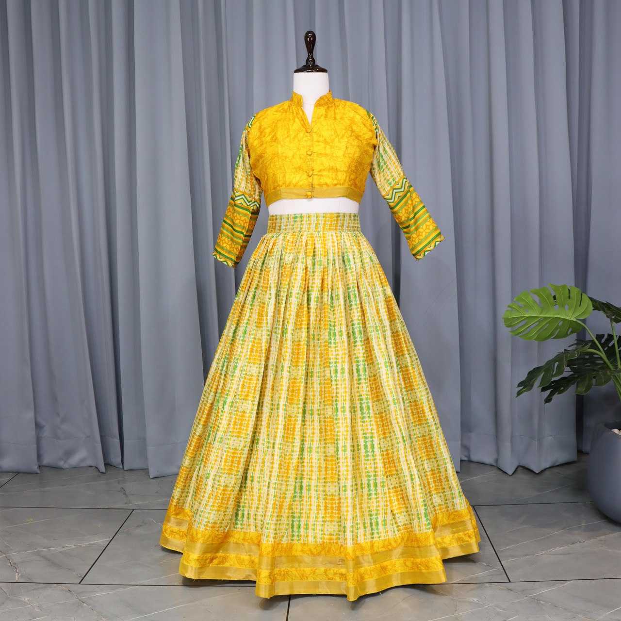 Ynf Tussar Silk RIN119 7141 Lehengas Wedding Collections Festive Collections Wholesale Silk Lehenga Printed Lehenga Lehenga With Blouse Manufacturer