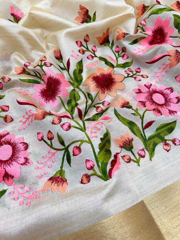 Ynf Tussar Silk RIN209 GULZAAR Silk Sarees Wedding Collections Wholesale Tussar Silk Sarees Zari Border Silk Sarees Embroidered Silk Sarees Manufacturer