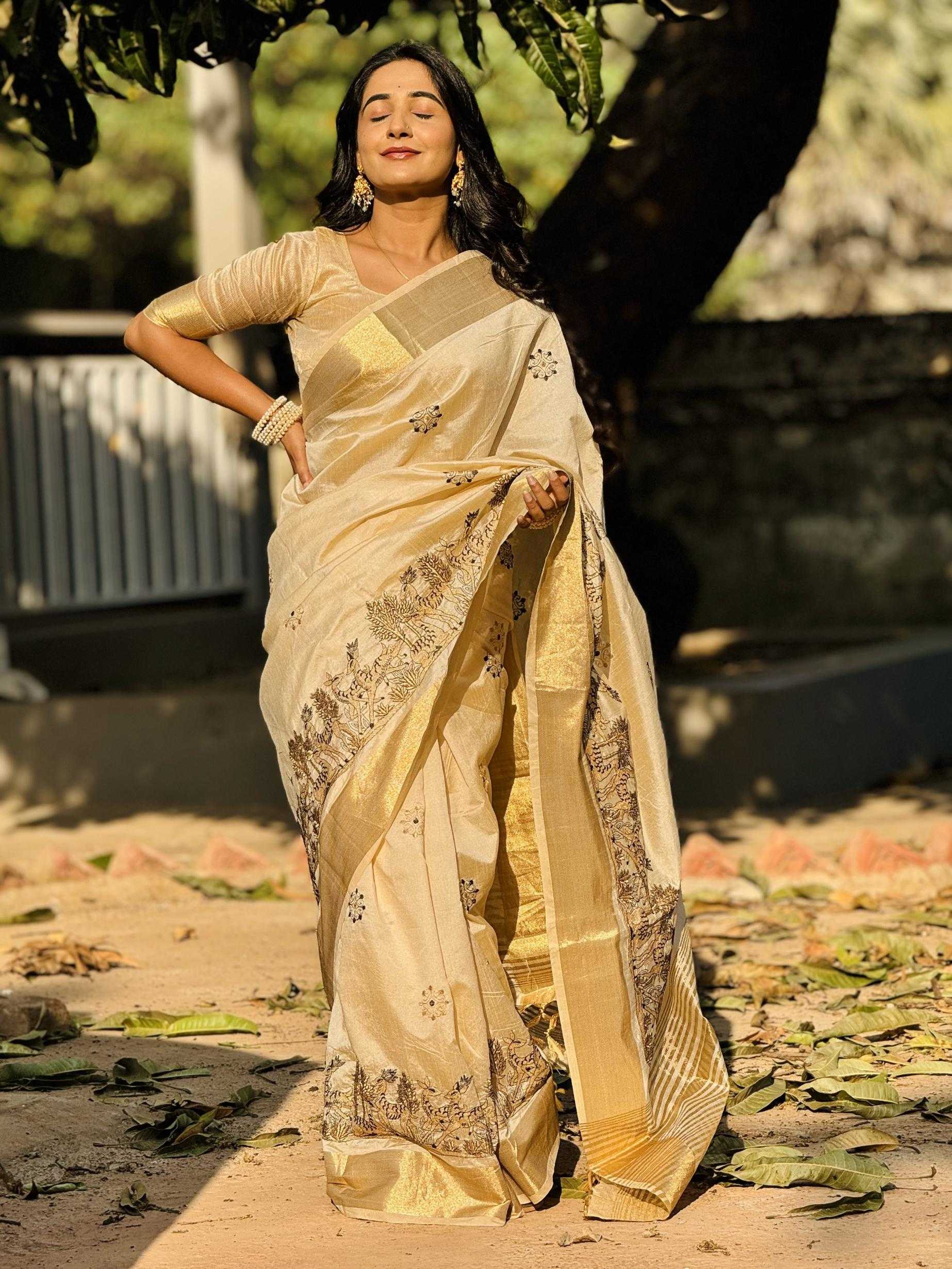 Ynf Tussar Silk RIN211 Tusser-vol-1 Silk Sarees Wholesale Soft Silk Sarees Fancy Silk Sarees Embroidered Silk Sarees Manufacturer