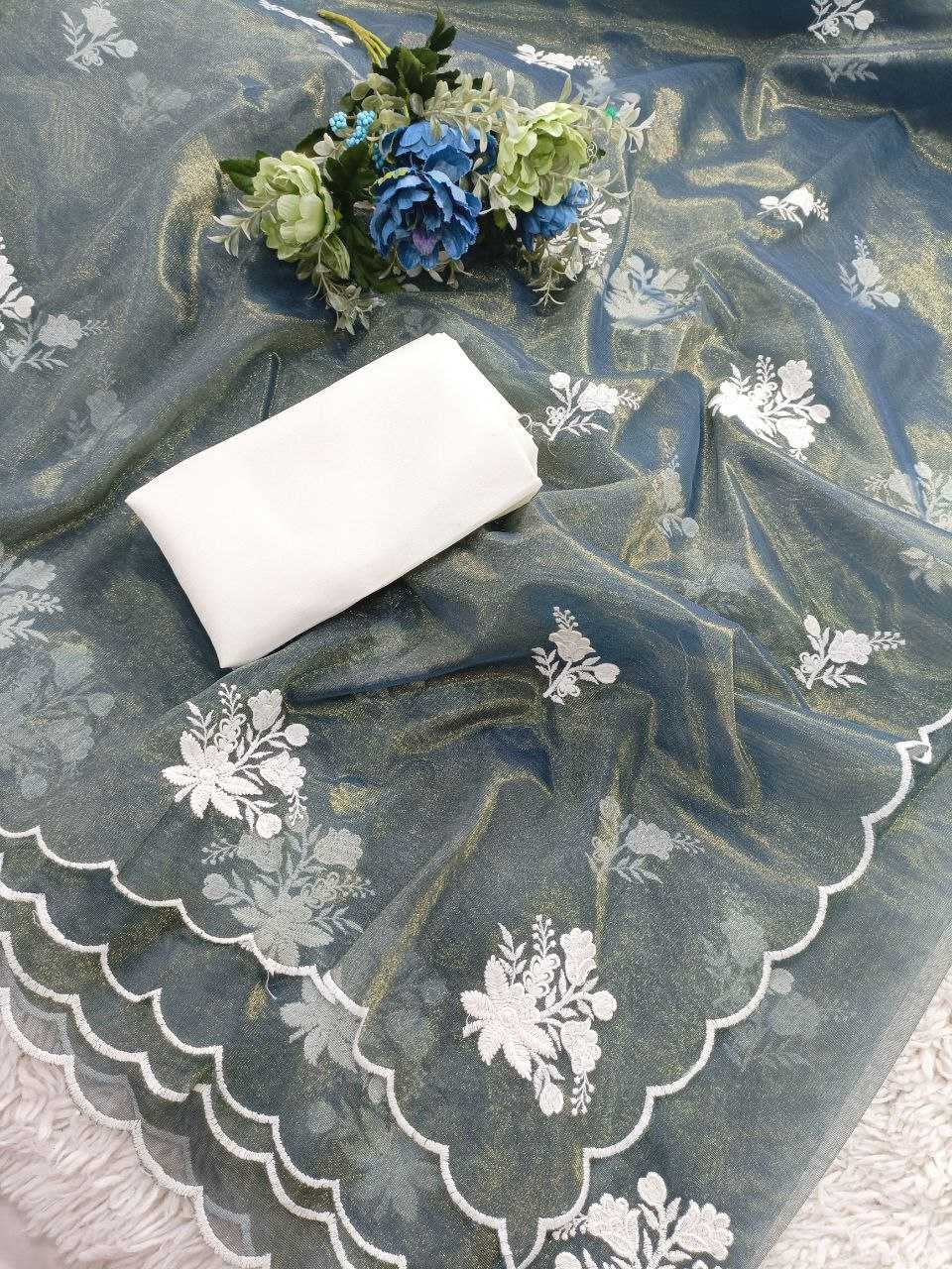 Ynf Twill Net KESH488 DAZZLE Sarees Wedding Collections Festive Collections Wholesale Net Sarees Embroidered Sarees Sarees With Blouse Manufacturer