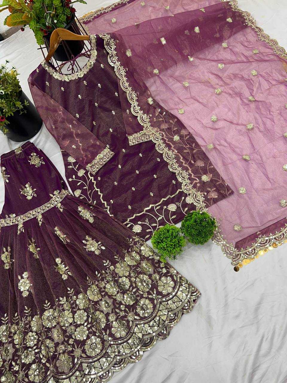 Ynf Twill Net KESH499 5240 Suits & Dresses Wholesale Ladies Suits Sharara Salwar Suits Wedding Suits Manufacturer