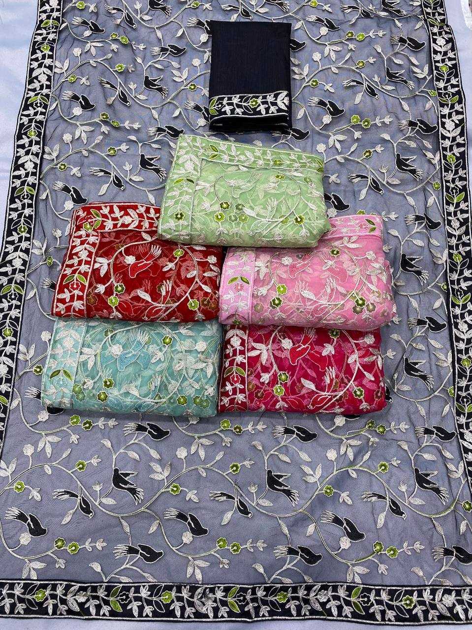 Ynf Twill Net RIN188 Vaamika22 Sarees Wholesale Party Wear Sarees Sequence Sarees Net Sarees Manufacturer