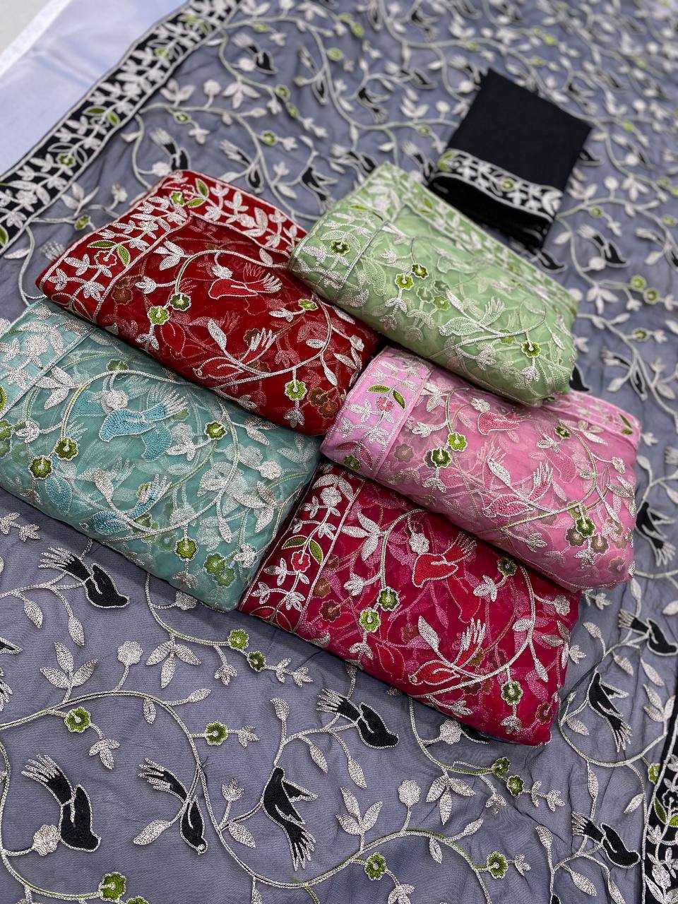 Ynf Twill Net RIN188 Vaamika22 Sarees Wholesale Party Wear Sarees Sequence Sarees Net Sarees Manufacturer