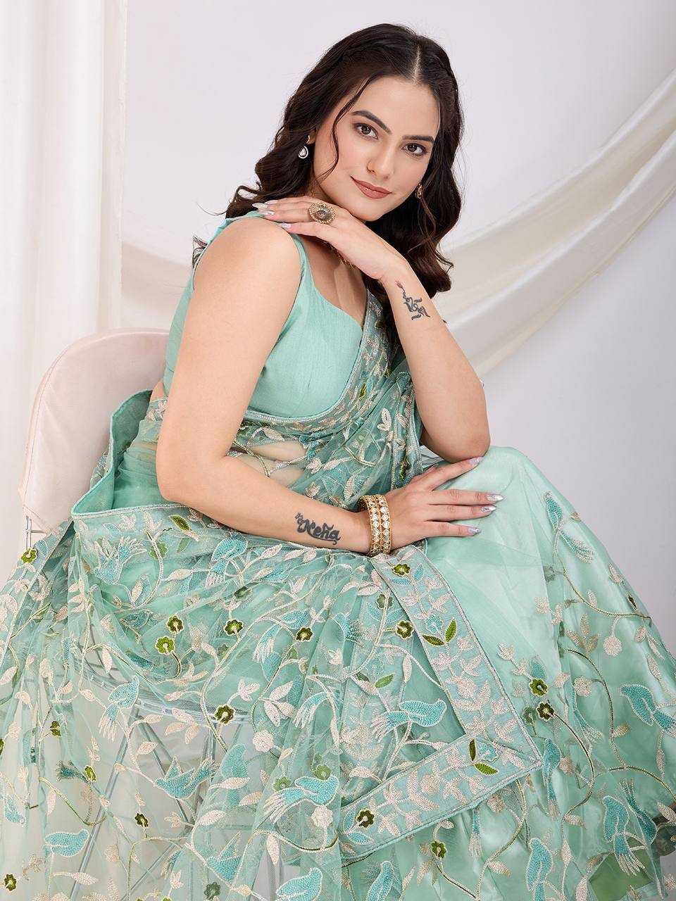 Ynf Twill Net RIN188 Vaamika22 Sarees Wholesale Party Wear Sarees Sequence Sarees Net Sarees Manufacturer