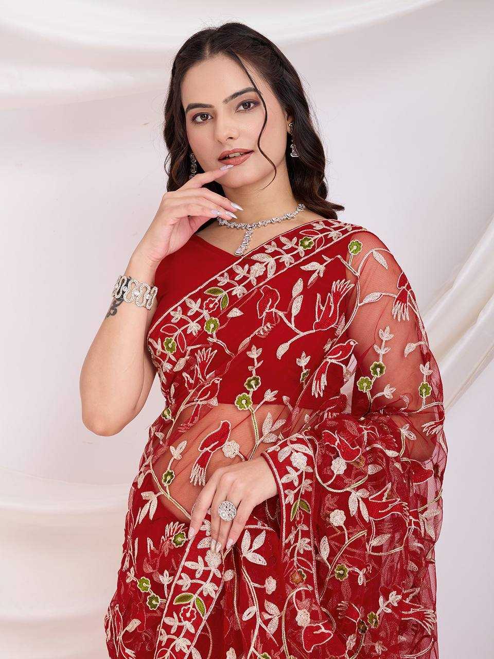 Ynf Twill Net RIN188 Vaamika22 Sarees Wholesale Party Wear Sarees Sequence Sarees Net Sarees Manufacturer