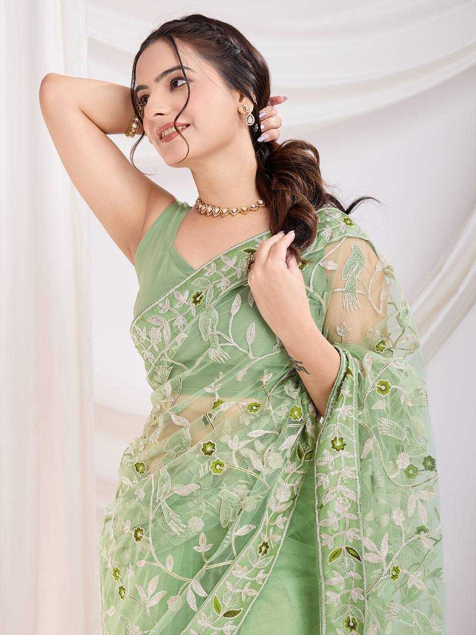 Ynf Twill Net RIN188 Vaamika22 Sarees Wholesale Party Wear Sarees Sequence Sarees Net Sarees Manufacturer