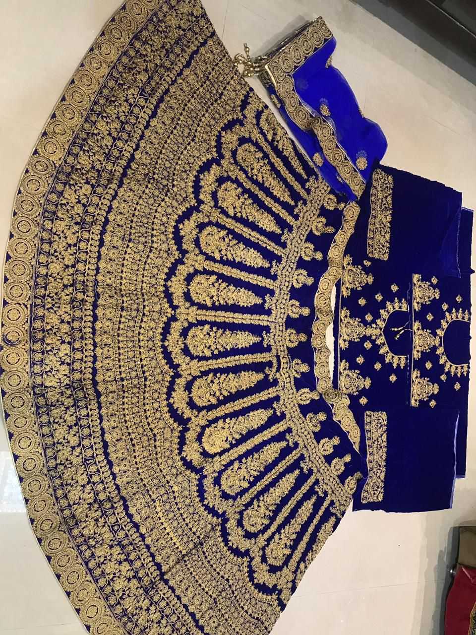 Ynf Velvet KESH494 1051 Lehengas Wedding Collections Festive Collections Wholesale Bridal Lehenga Embroidered Lehenga Velvet Lehenga Manufacturer