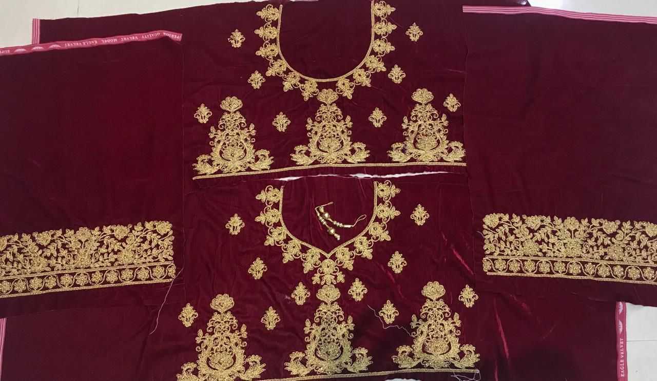 Ynf Velvet KESH494 1051 Lehengas Wedding Collections Festive Collections Wholesale Bridal Lehenga Embroidered Lehenga Velvet Lehenga Manufacturer