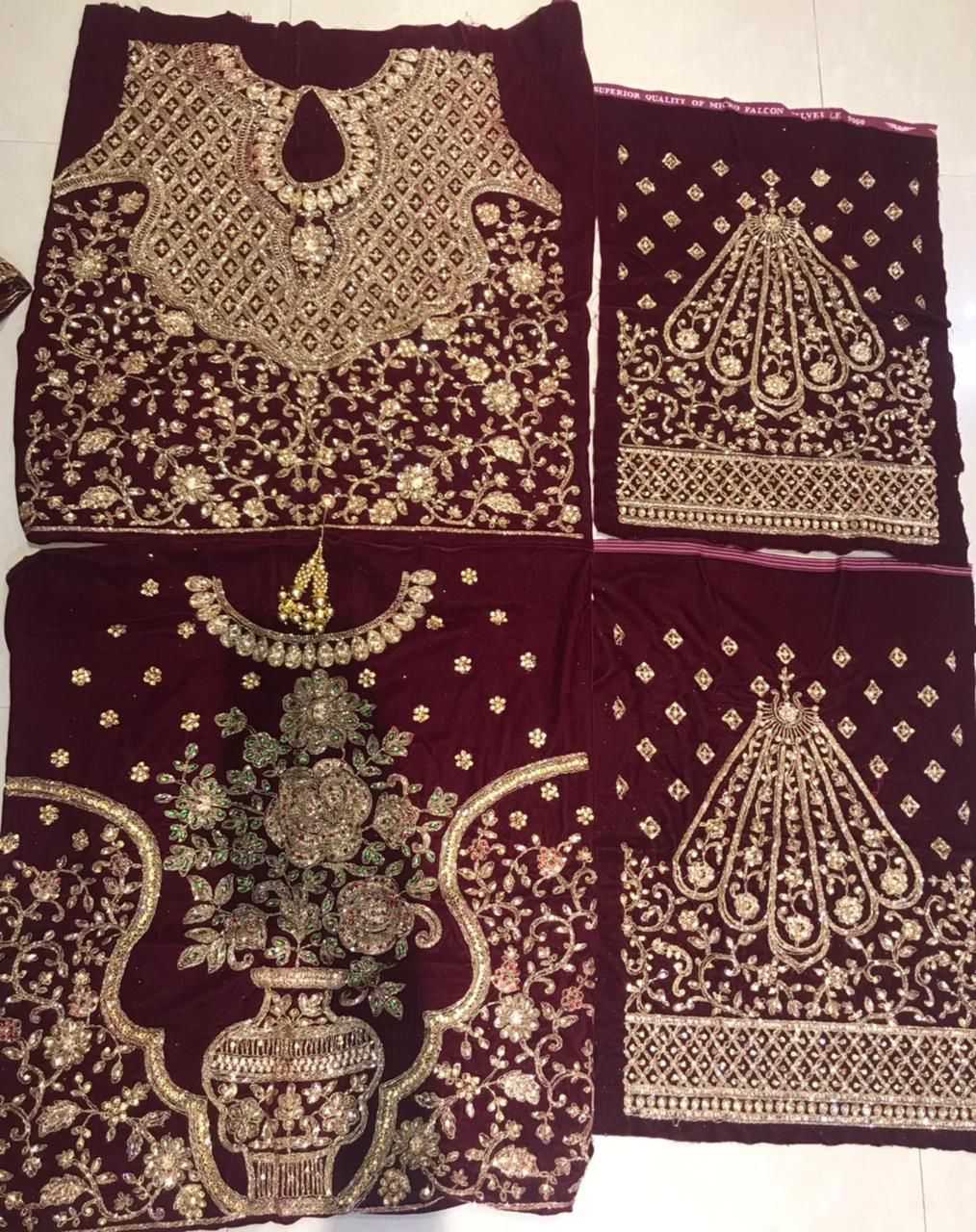 Ynf Velvet KESH494 1132 Lehengas Wedding Collections Festive Collections Wholesale Embroidered Lehenga Velvet Lehenga Zari Work Lehenga Manufacturer