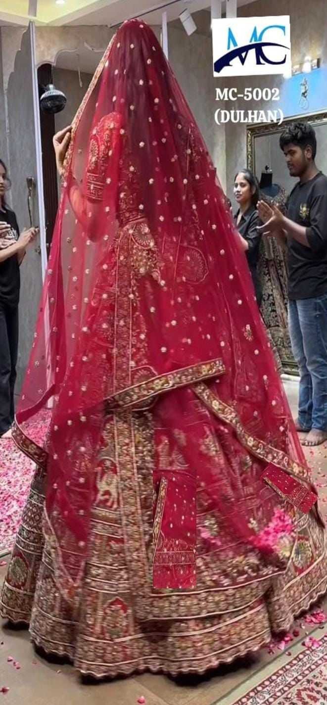 Ynf Velvet KESH494 MC-5002 Lehengas Wedding Collections Festive Collections Wholesale Embroidered Lehenga Velvet Lehenga Lehenga With Cancan Manufacturer