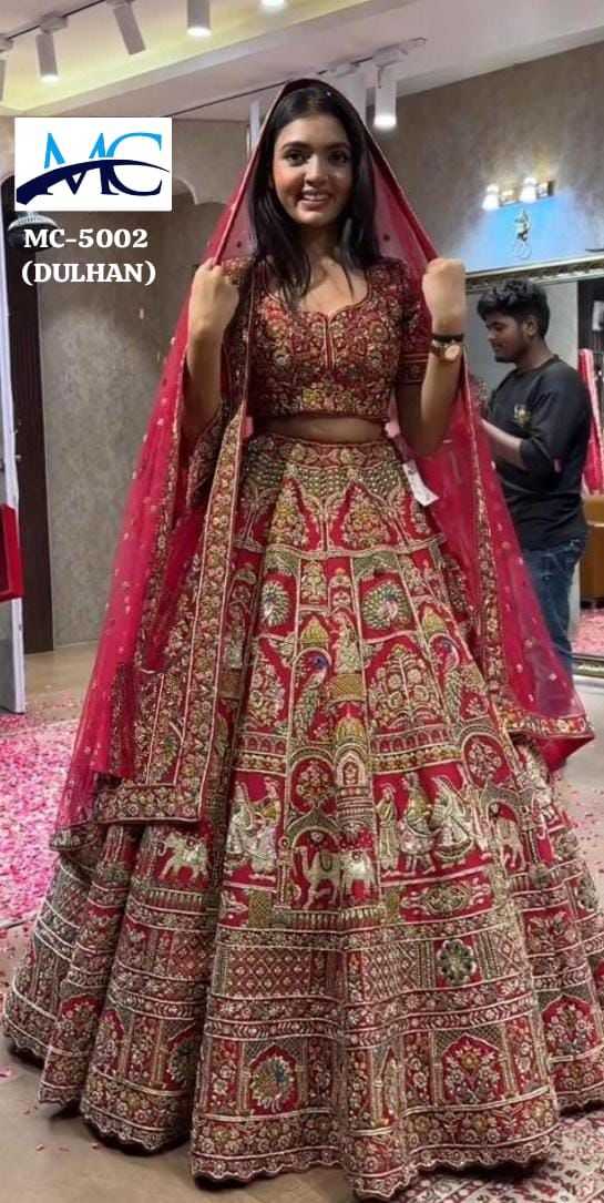 Ynf Velvet KESH494 MC-5002 Lehengas Wedding Collections Festive Collections Wholesale Embroidered Lehenga Velvet Lehenga Lehenga With Cancan Manufacturer