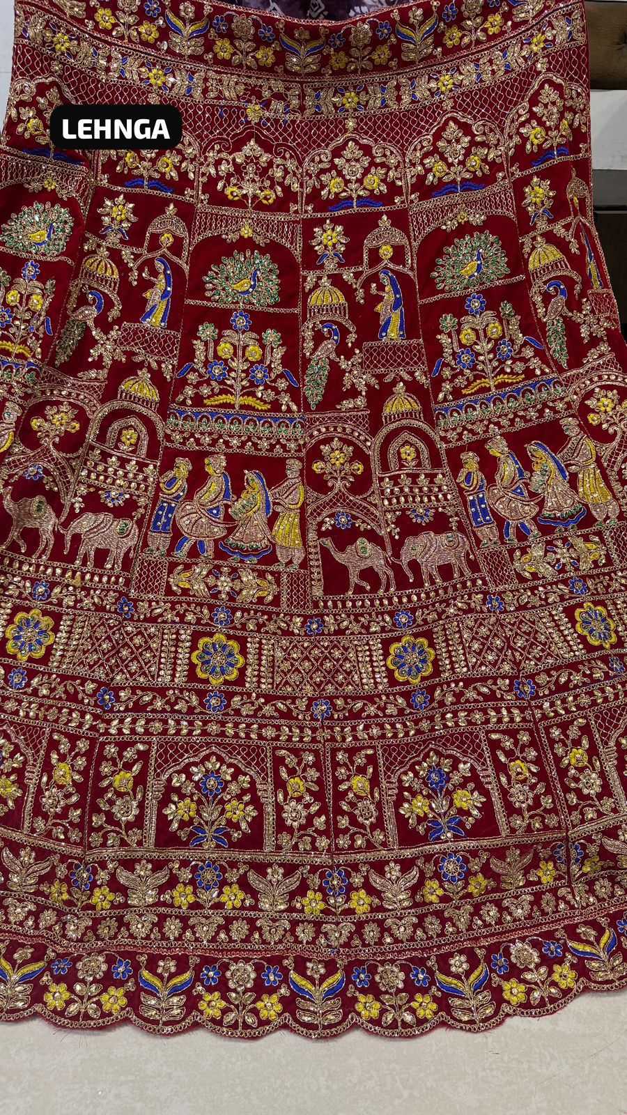 Ynf Velvet KESH494 MC-5002 Lehengas Wedding Collections Festive Collections Wholesale Embroidered Lehenga Velvet Lehenga Lehenga With Cancan Manufacturer
