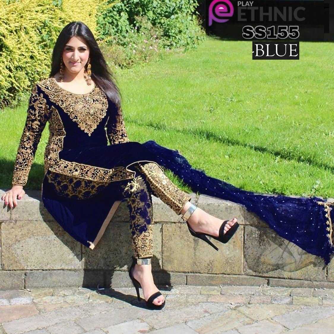 Ynf Velvet KESH504 SS155 Suits & Dresses Wholesale Embroidery Suits Semi-Stitched Suits Evening Dresses Manufacturer