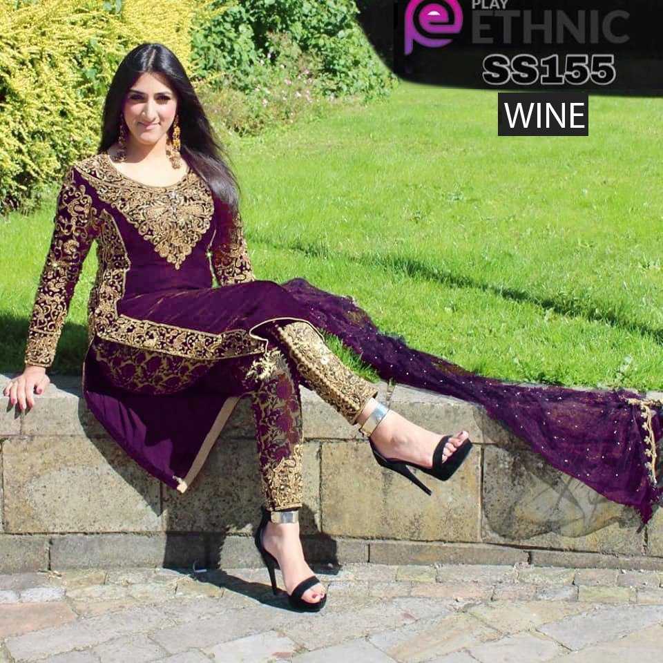 Ynf Velvet KESH504 SS155 Suits & Dresses Wholesale Embroidery Suits Semi-Stitched Suits Evening Dresses Manufacturer